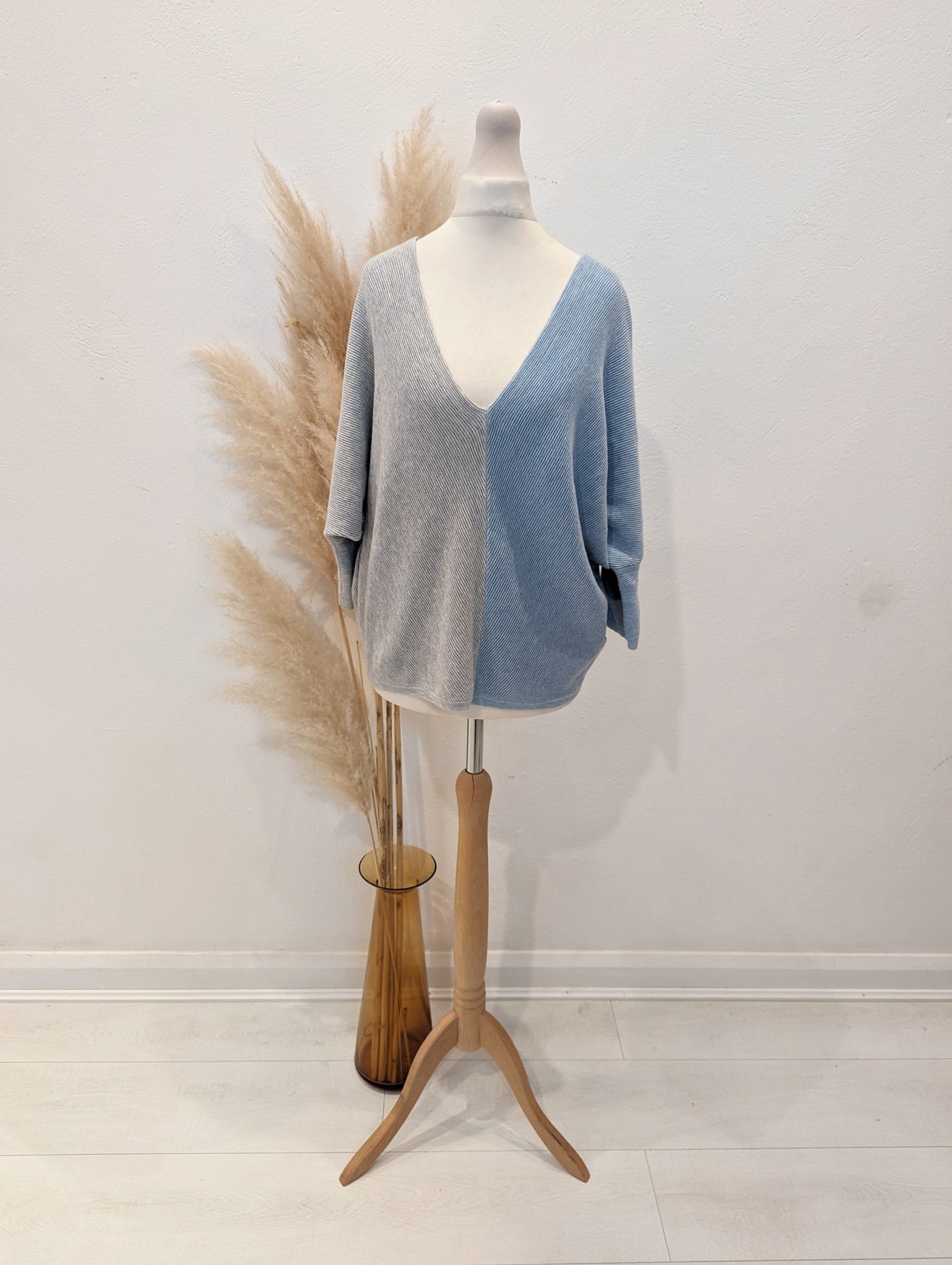 Phase Eight Blue/Grey Knitted top S
