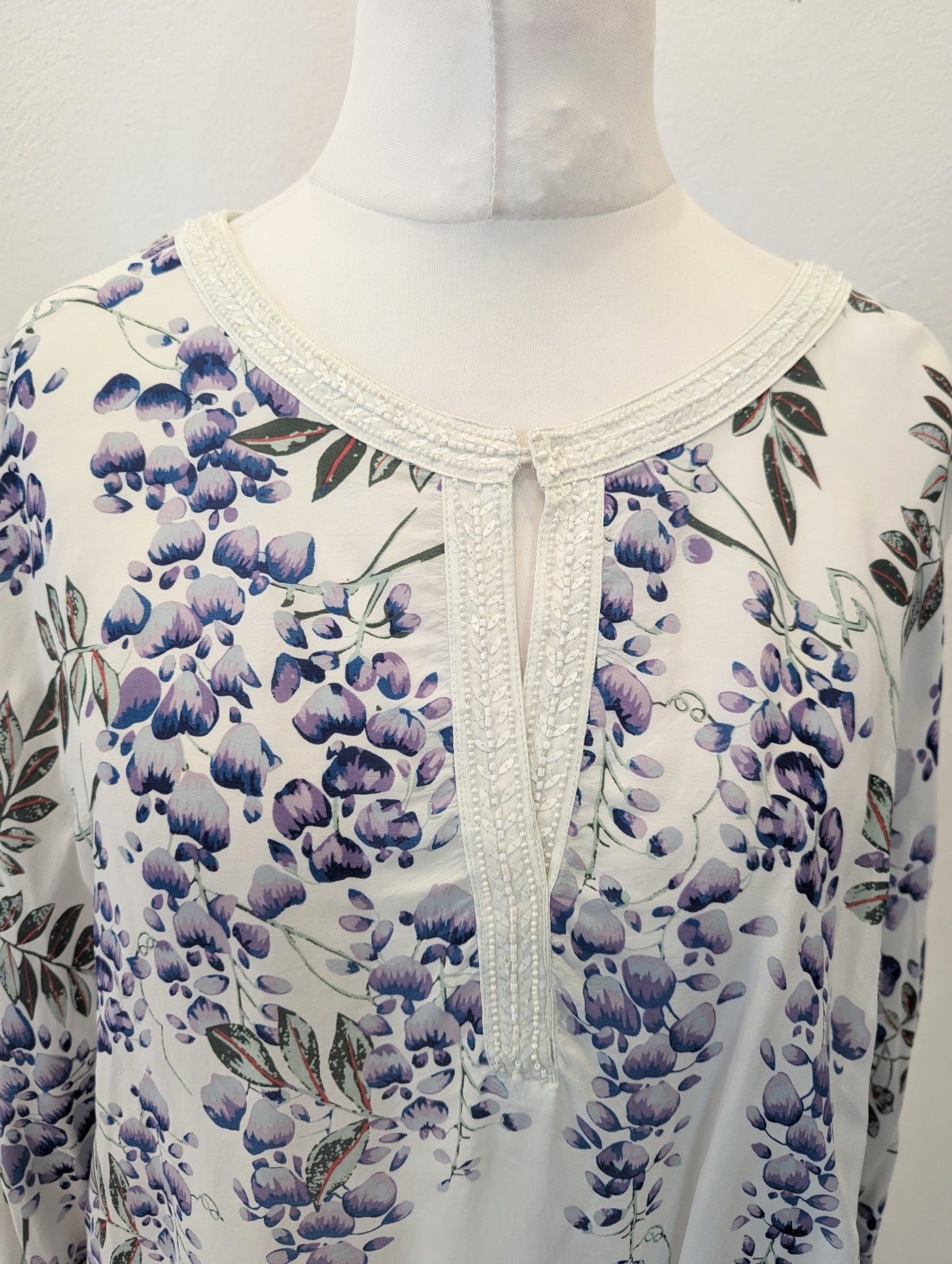 Monsoon white/ lilac floral top 14