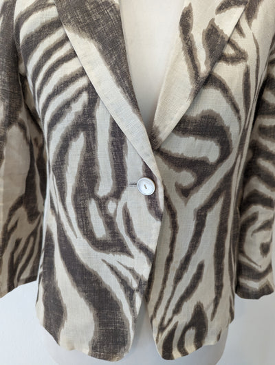 Max Mara Animal Linen Jacket 12