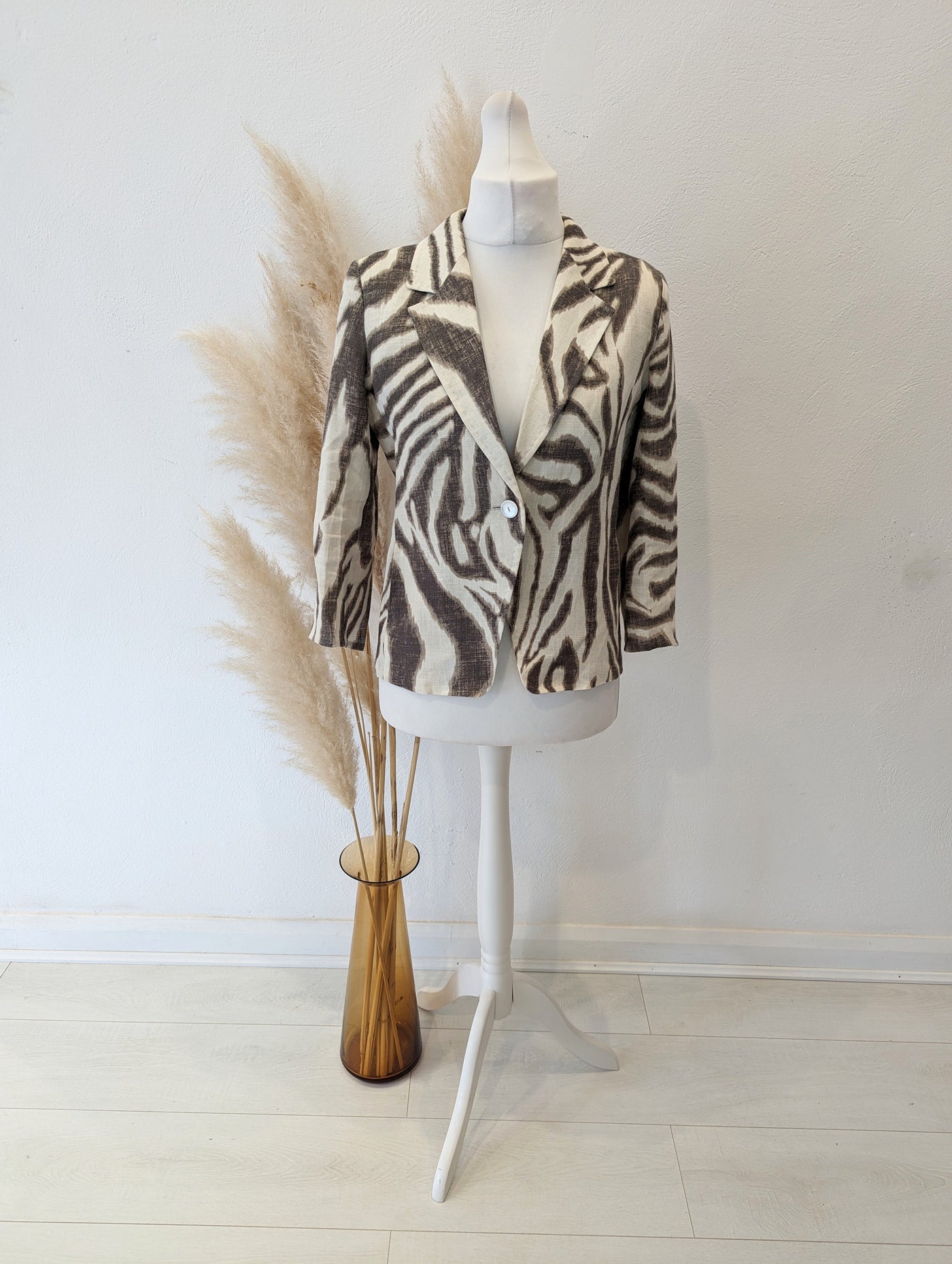 Max Mara Animal Linen Jacket 12