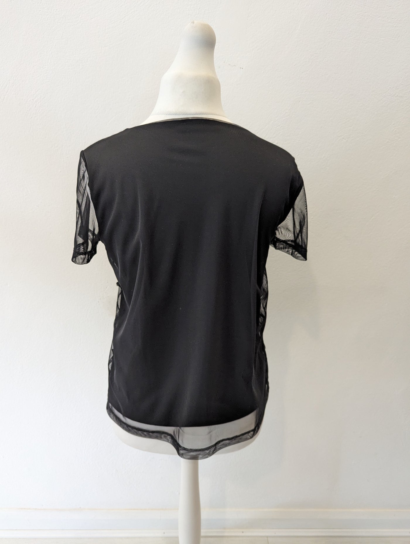 Max Mara Black Sheer Top M