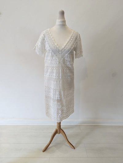 Weekend Max Mara White Lace Dress 10