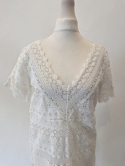 Weekend Max Mara White Lace Dress 10