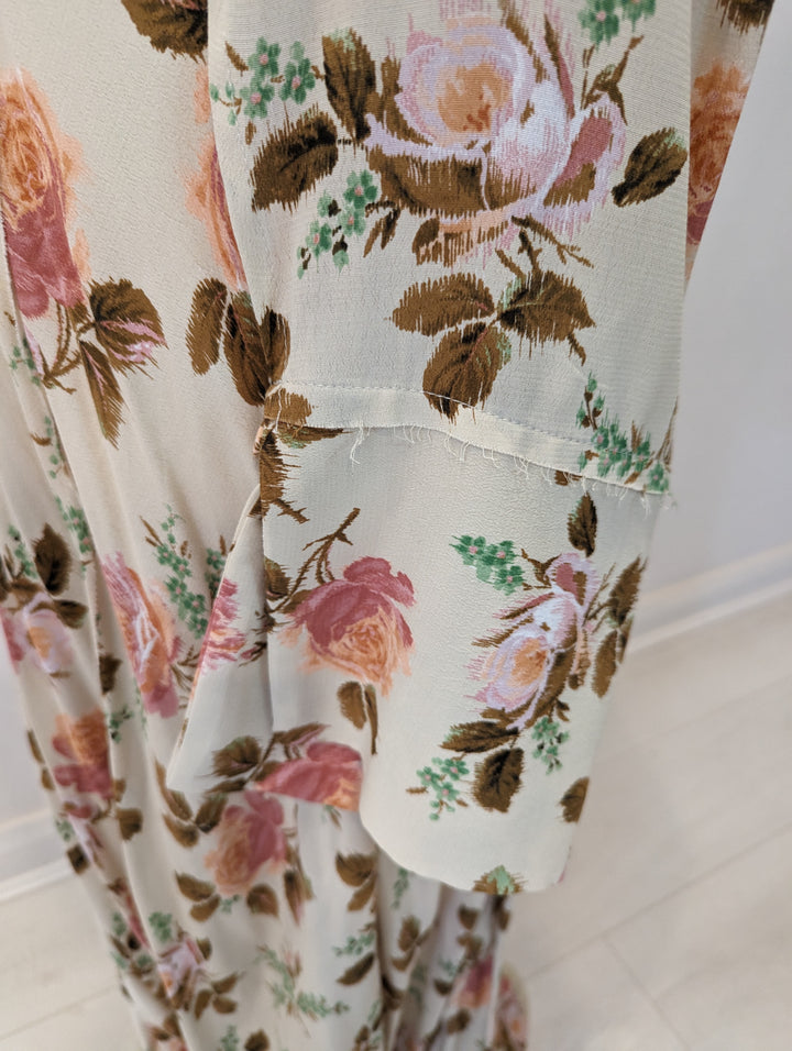 Zara Cream Floral Maxi Dress L RRP £59.99 – The Wardrobe