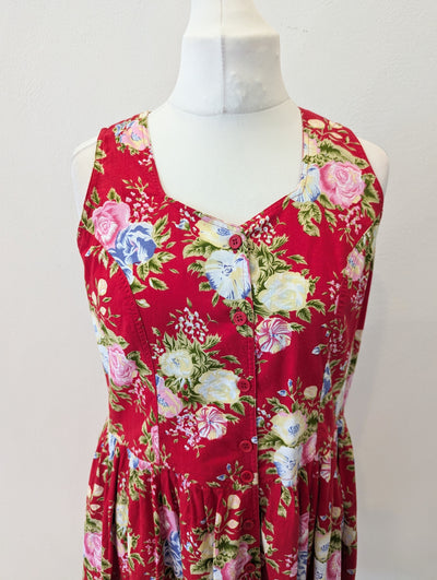 Citillites Dress Red Floral Print Dress 14