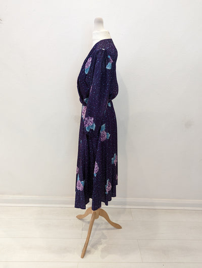 1970s Purple Midi dress 12