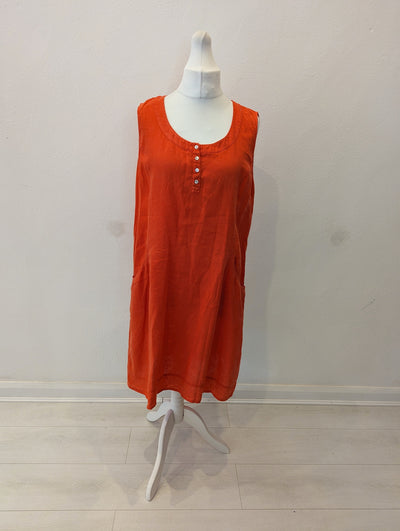 East Orange Linen Smock Dress Size 16