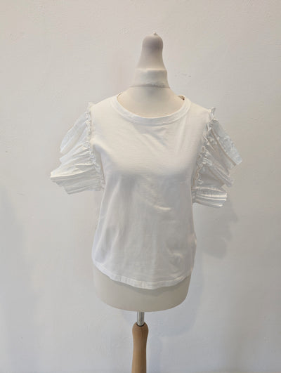 Zara Frill Sleeve T Size Medium
