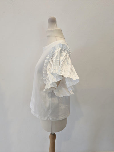 Zara Frill Sleeve T Size Medium