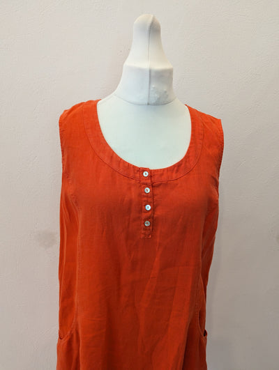 East Orange Linen Smock Dress Size 16