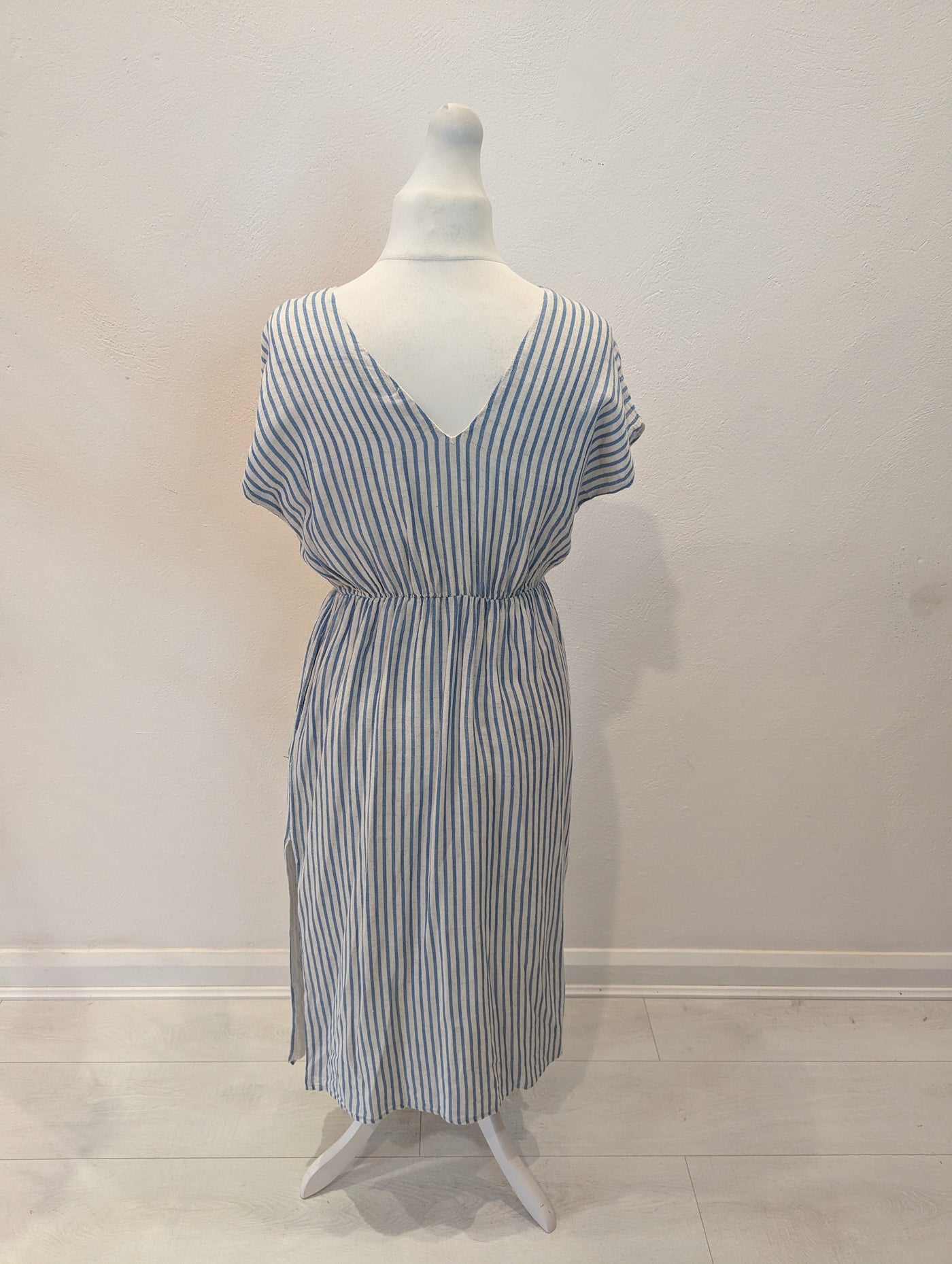 Zara Trf Collection Blue Stripe dress M