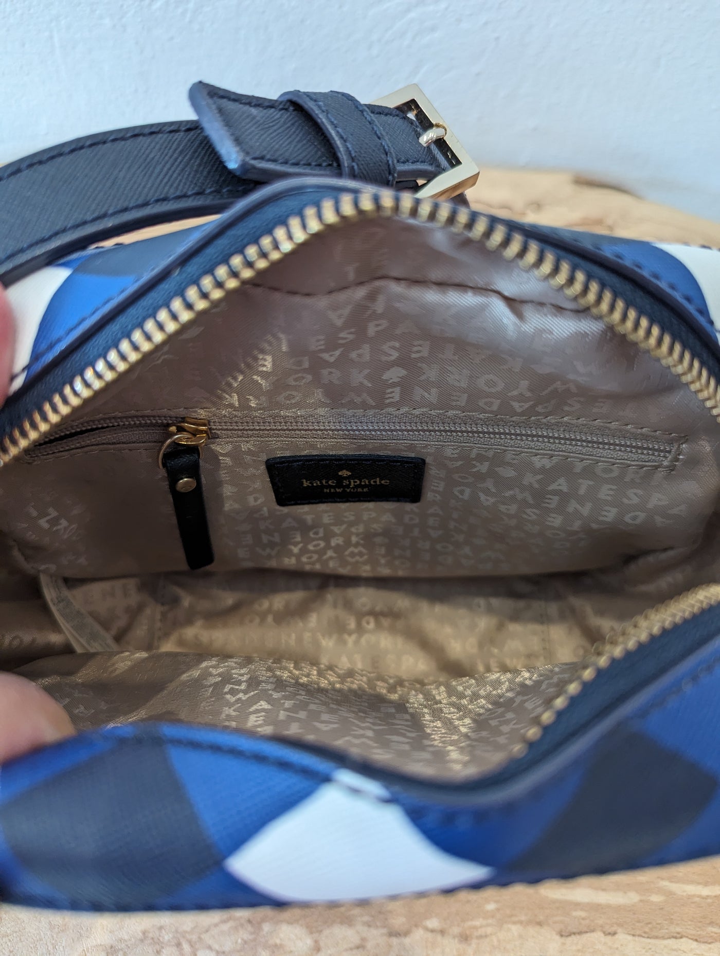 Kate Spade Blue Check Bag