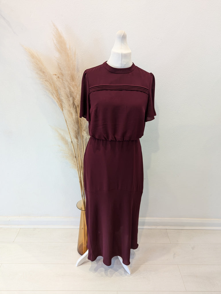 Oasis Burgundy Maxi Dress 14 – The Wardrobe