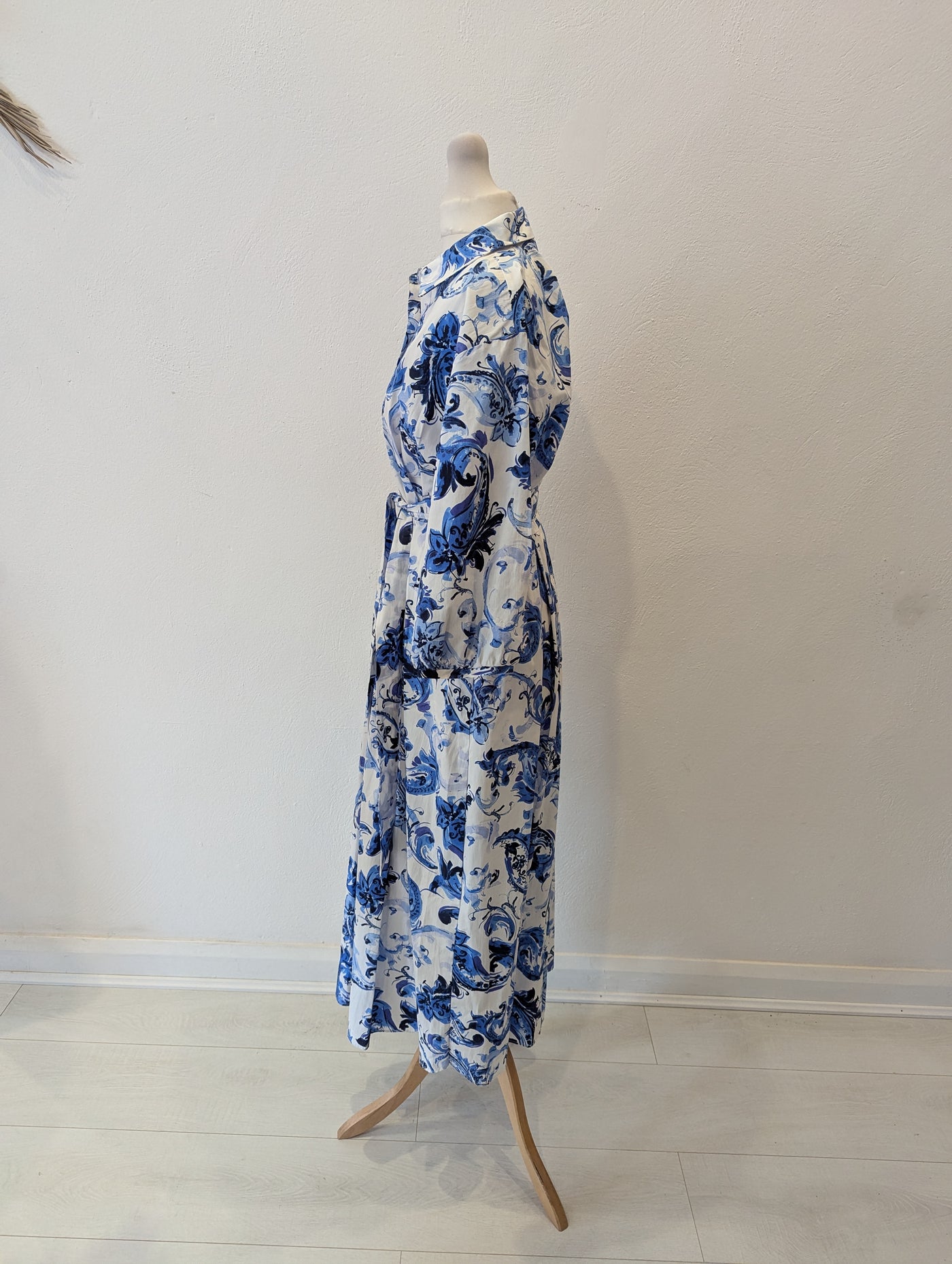 Zara Blue/White Shirt Dress S The Wardrobe Zara Blue/White Shirt Dress S The Wardrobe