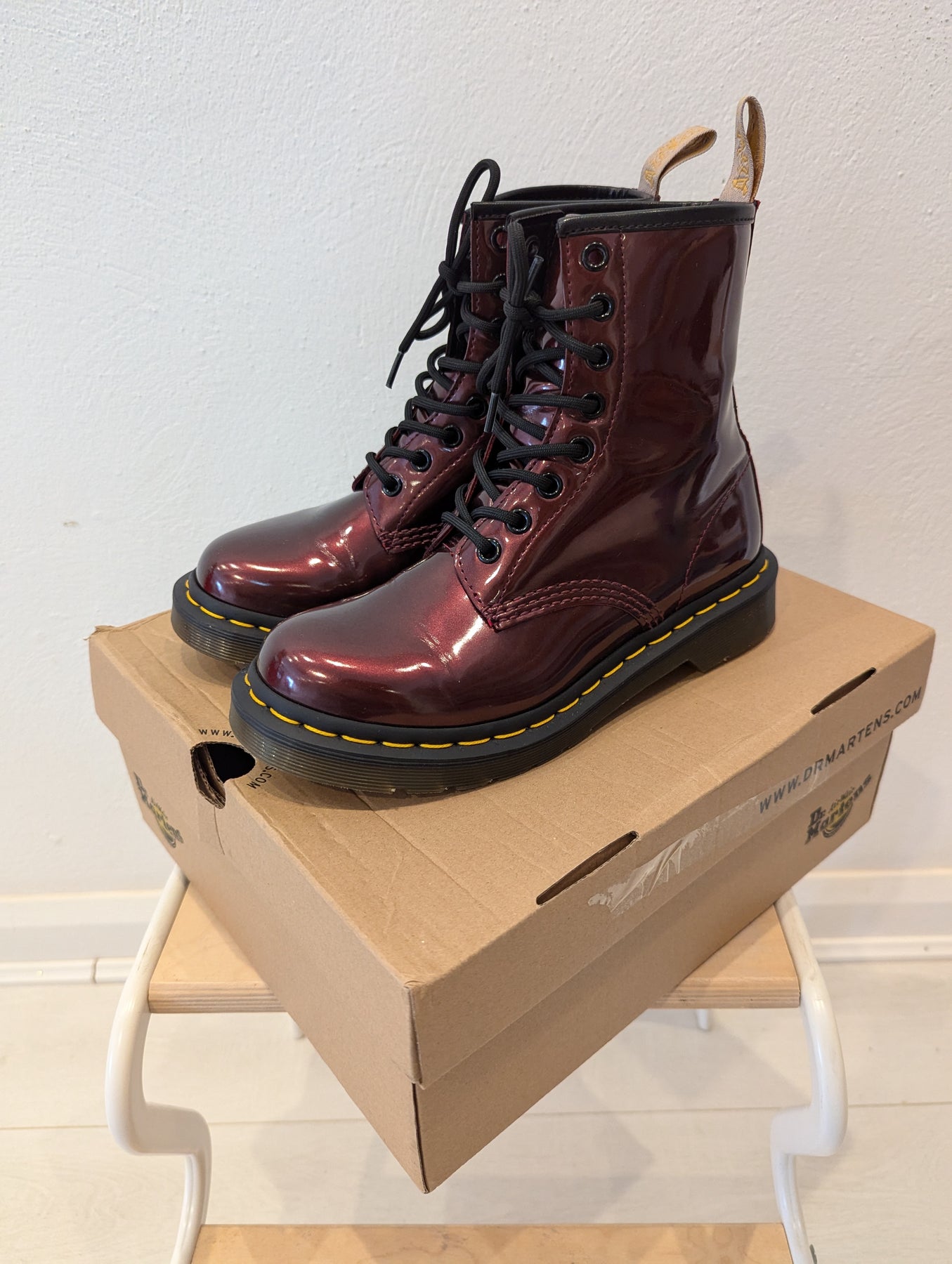 Dr Martens 1460 Vegan Oxblood Chrome – The Wardrobe