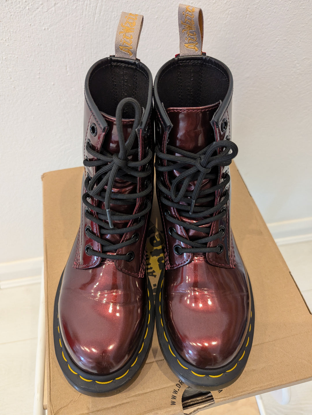 Martens 1460 Chrome Doc Martens Vegan Chrome Cherry Red Dr Oxblood