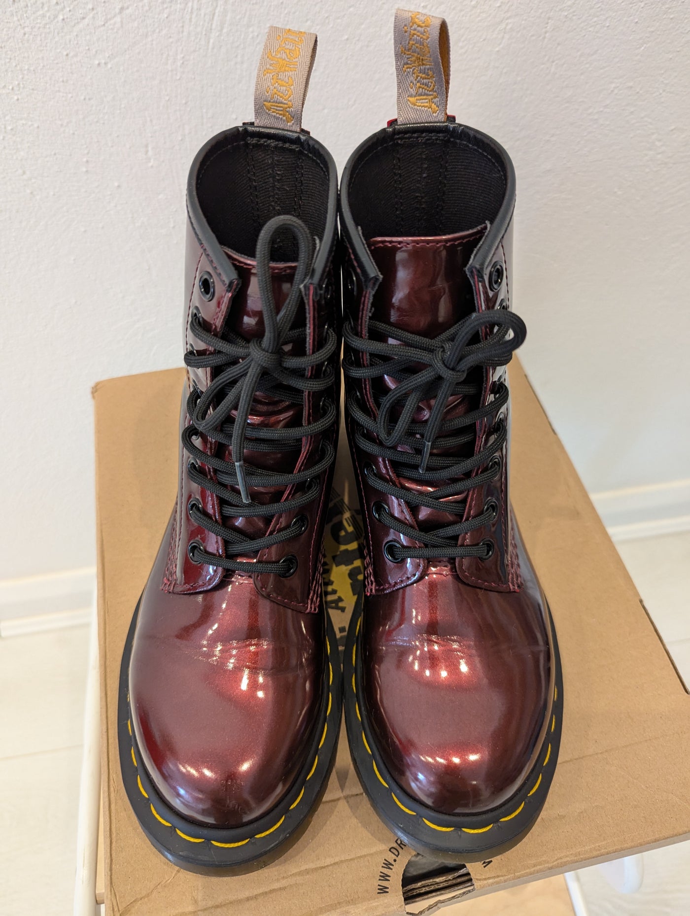 Dr Martens 1460 Vegan Oxblood Chrome 4