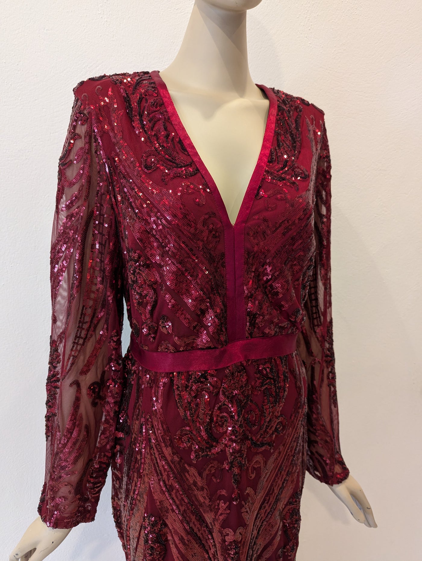 Goddiva Red Sequin Maxi 14/16