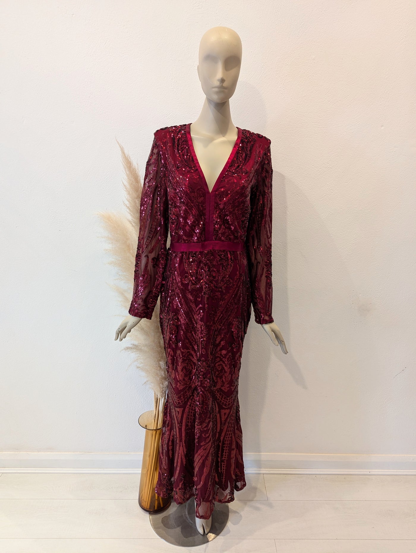 Goddiva Red Sequin Maxi 14/16