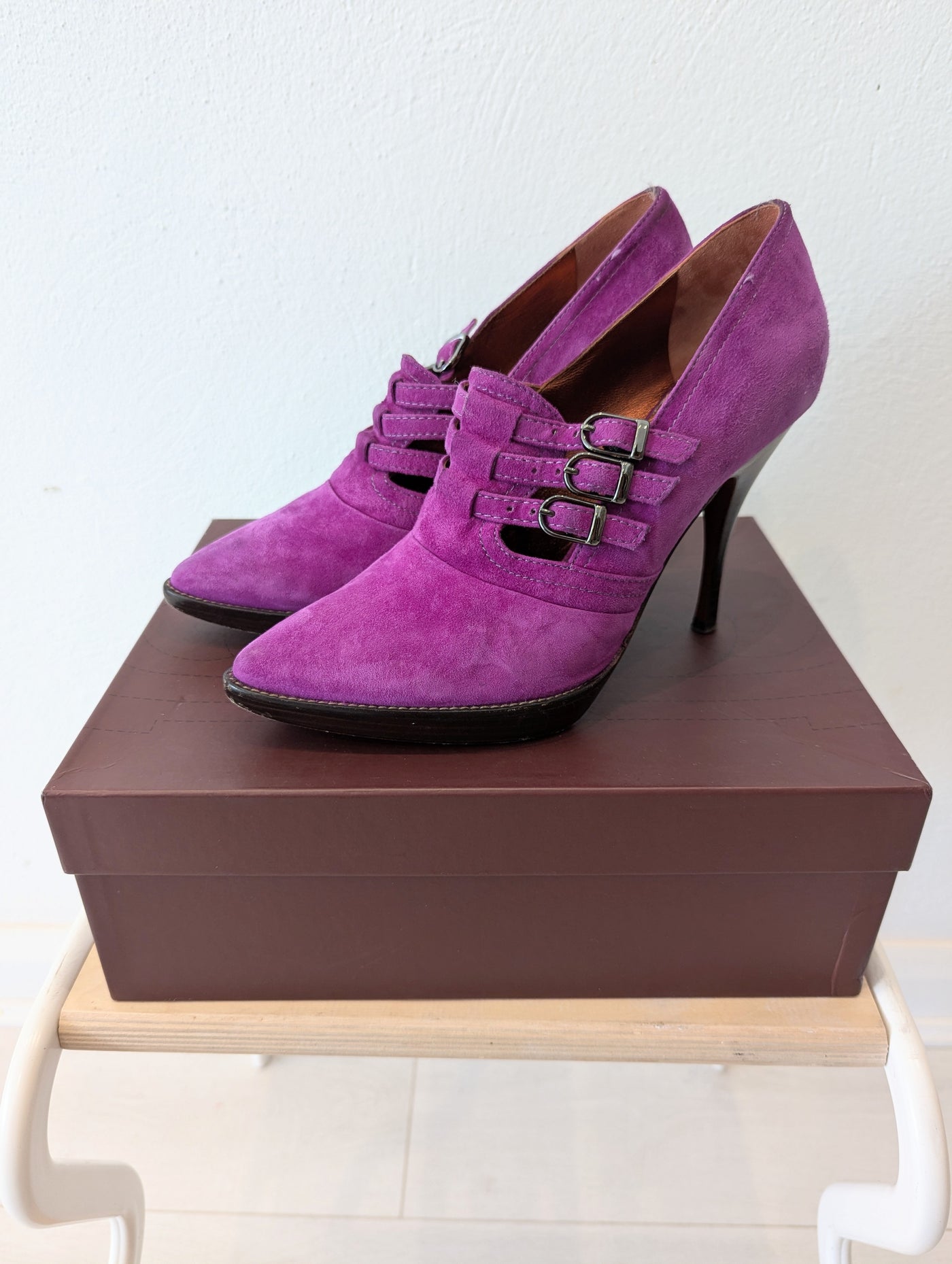 Jonathan Kelsey for Mulberry Pink Suede Booties 6