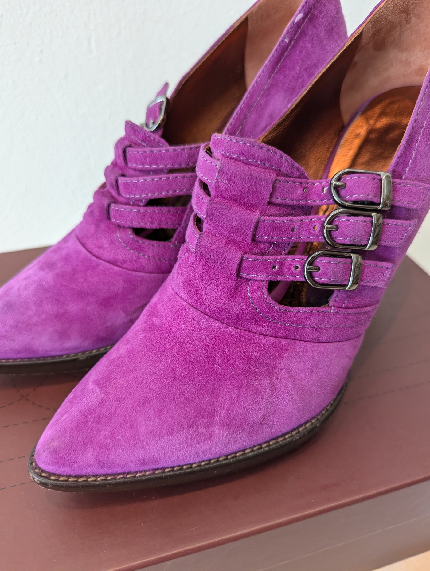 Jonathan Kelsey for Mulberry Pink Suede Booties 6