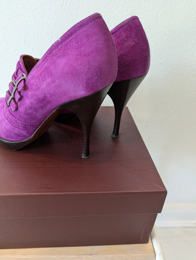 Jonathan Kelsey for Mulberry Pink Suede Booties 6