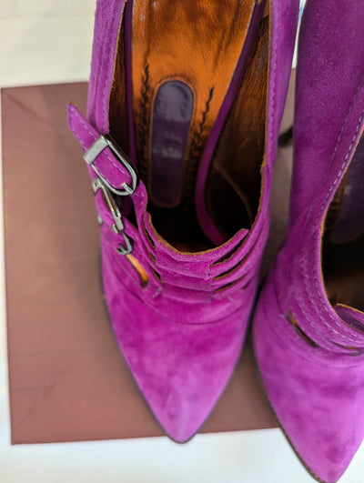 Jonathan Kelsey for Mulberry Pink Suede Booties 6