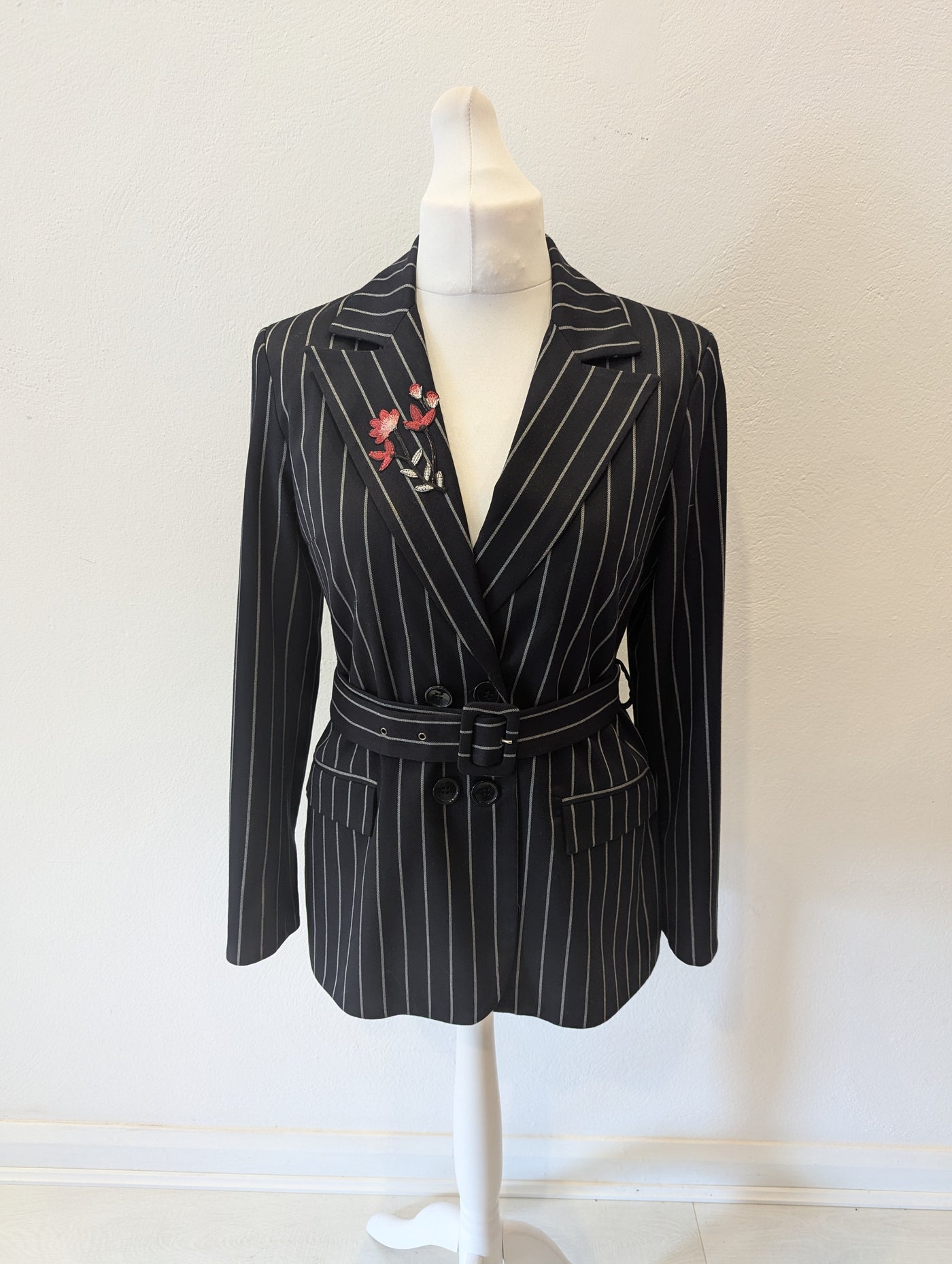 Milly Brown Black Stripe Blazer XL