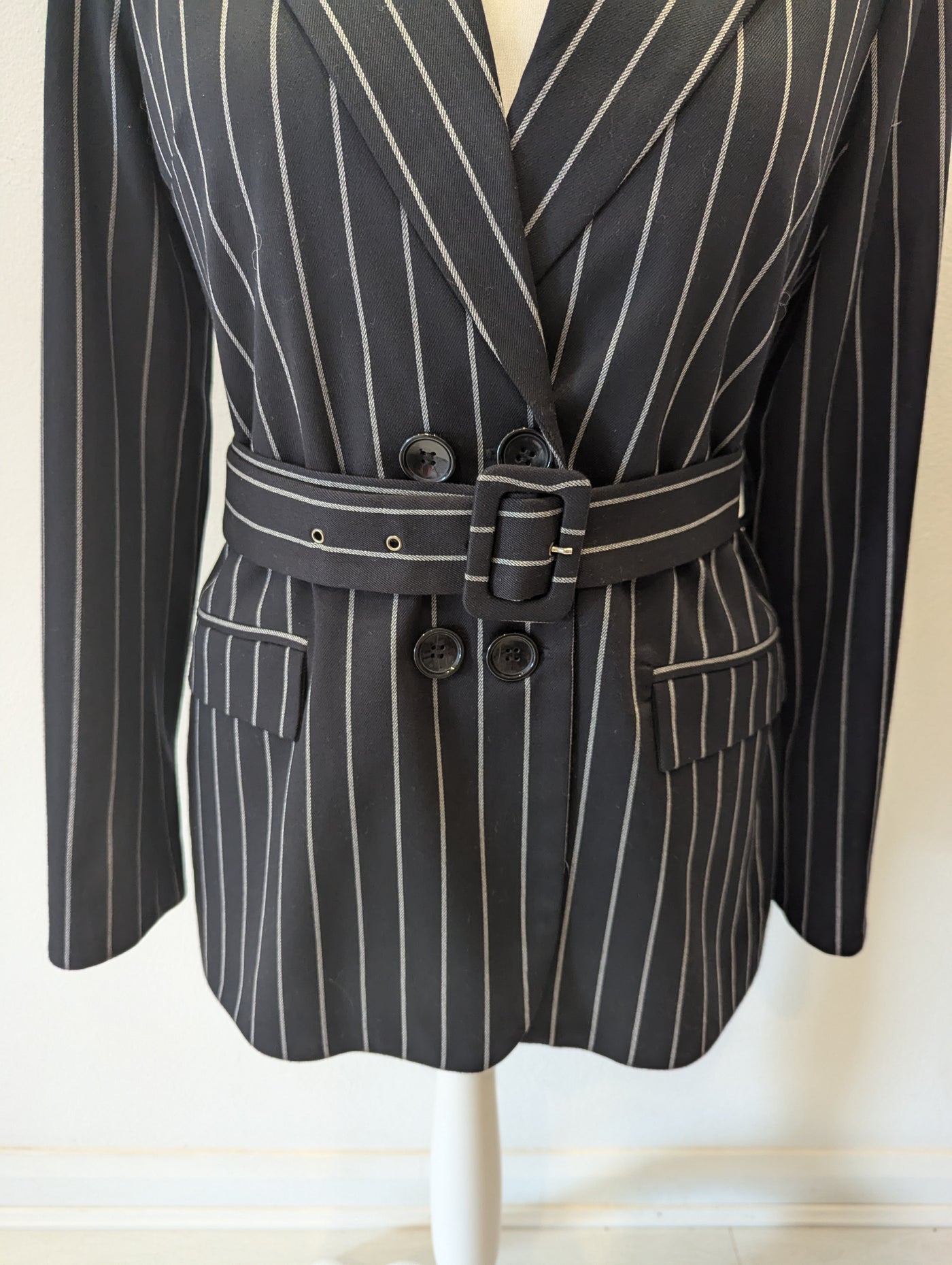 Milly Brown Black Stripe Blazer XL