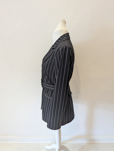 Milly Brown Black Stripe Blazer XL