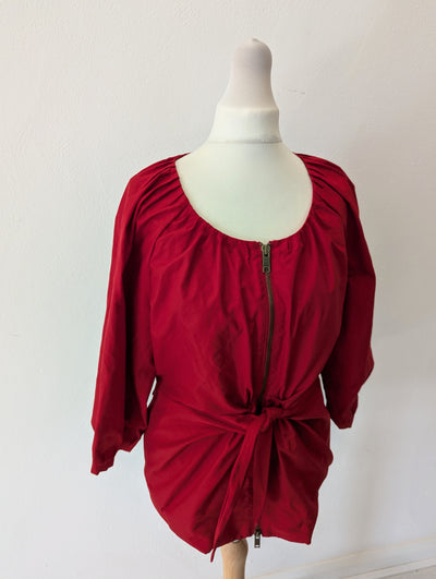 DKNY Red Zip Front Top 8