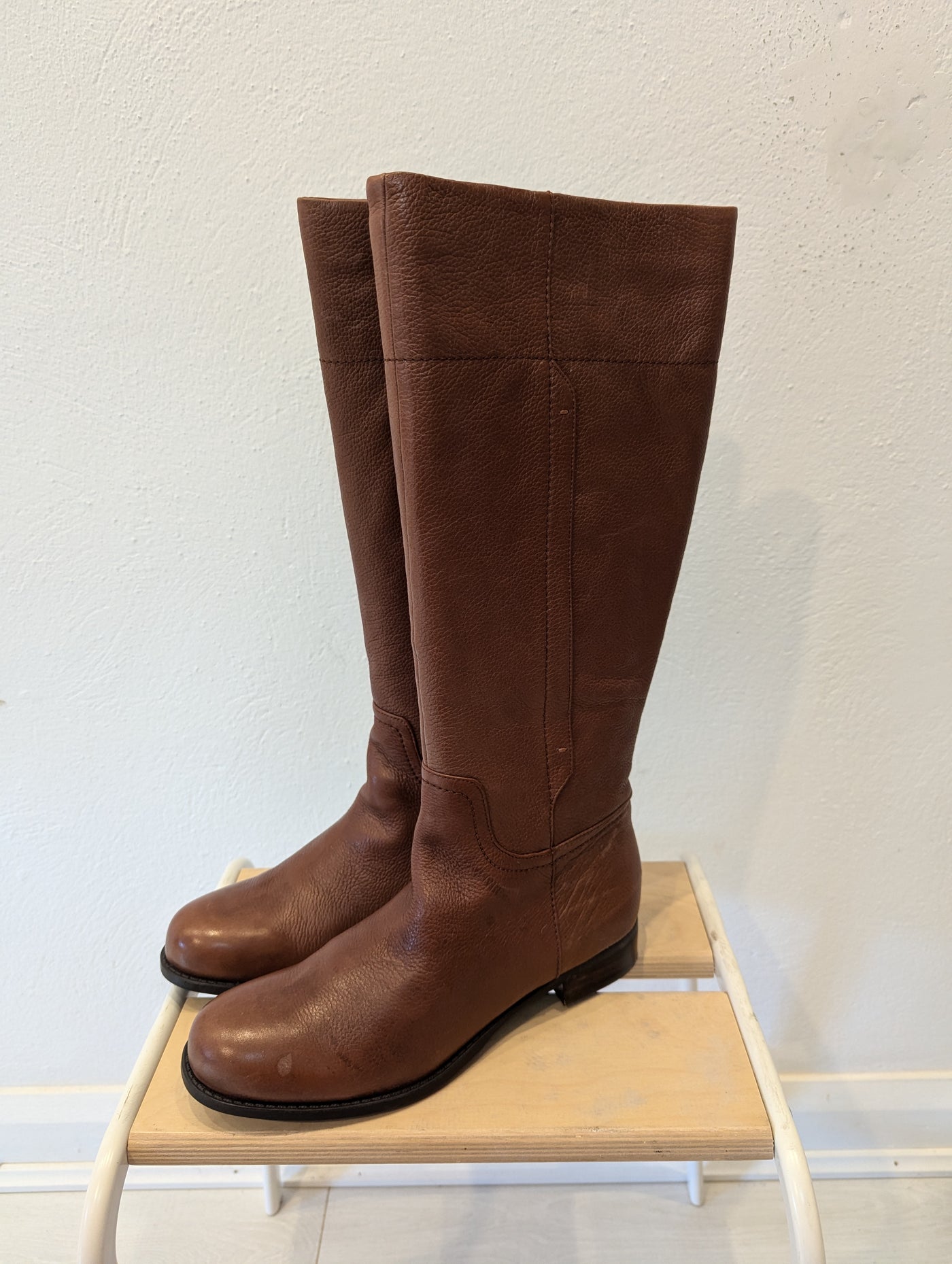 Nine West Brown Leather Knee Boot Size 5.5