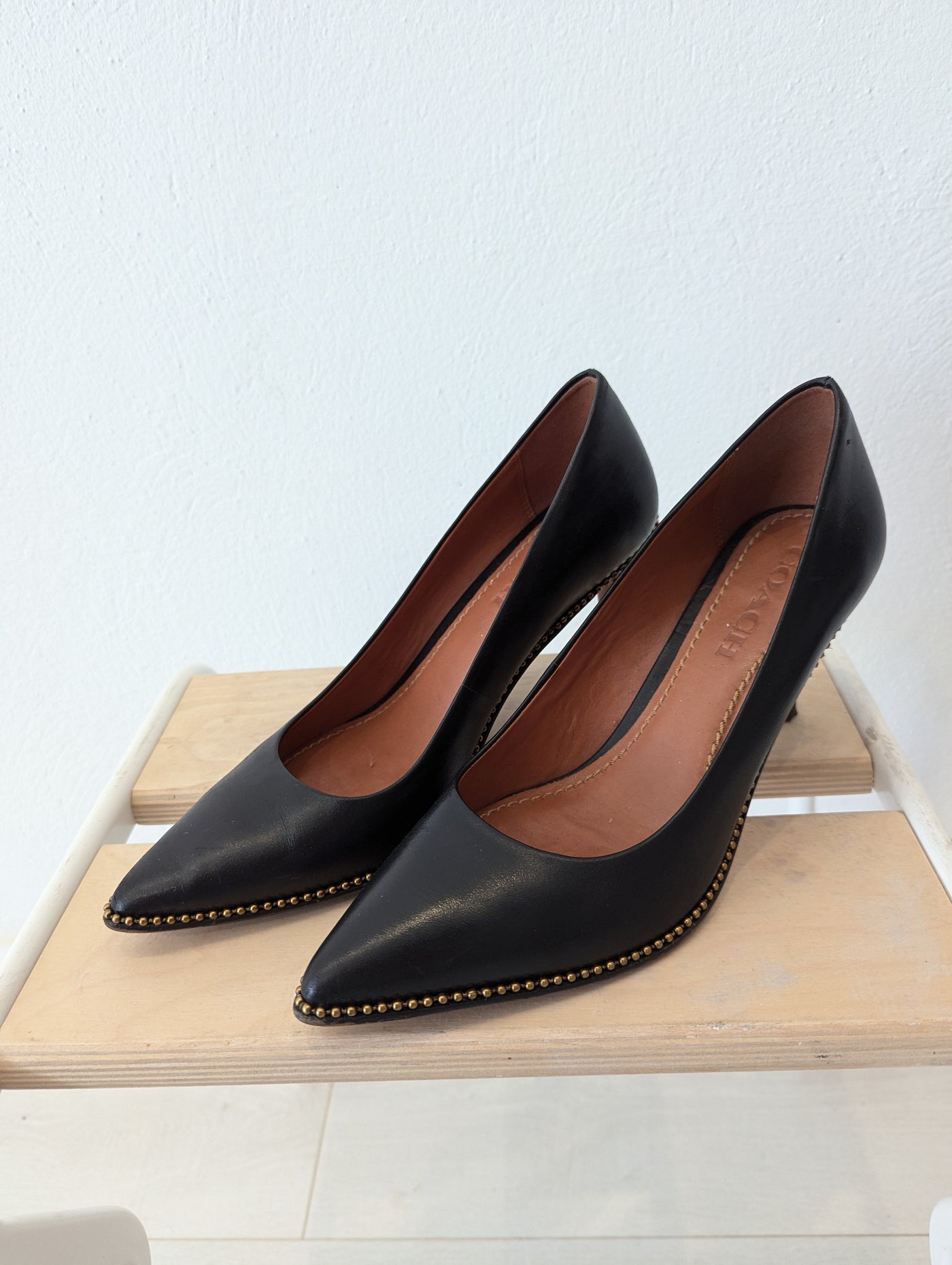 Coach Black Waverley Heels Size 6 The Wardrobe