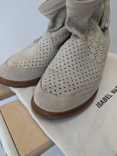 Isabel Marant Basley Cream Ankle Boot Size 6