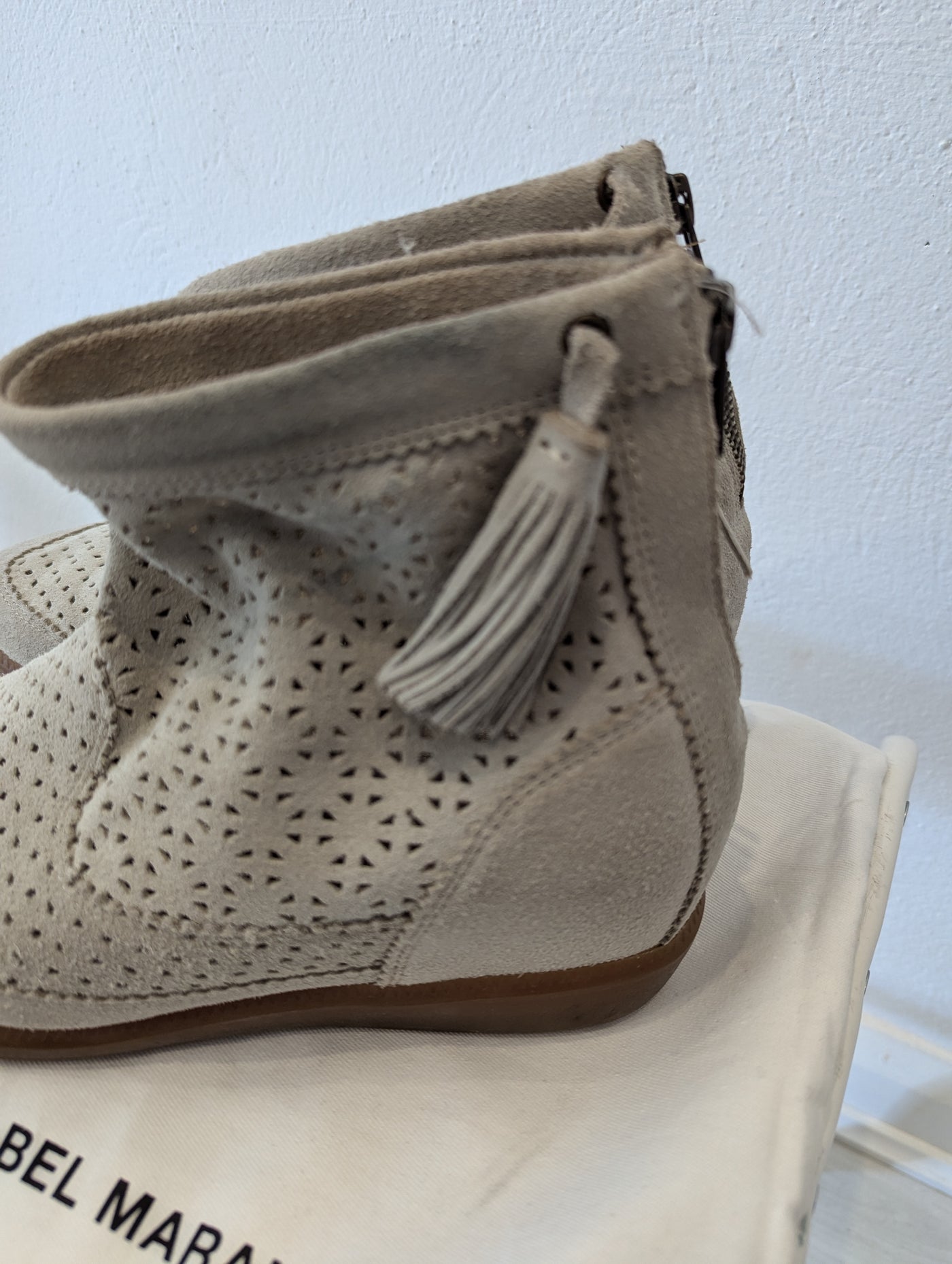 Isabel Marant Basley Cream Ankle Boot Size 6