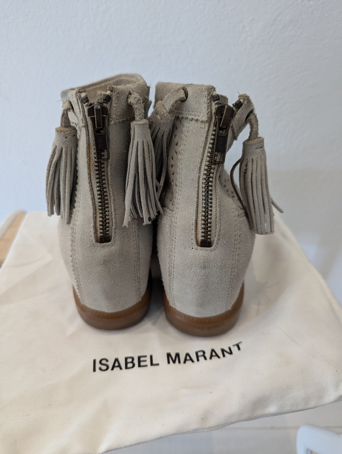 Isabel Marant Basley Cream Ankle Boot Size 6