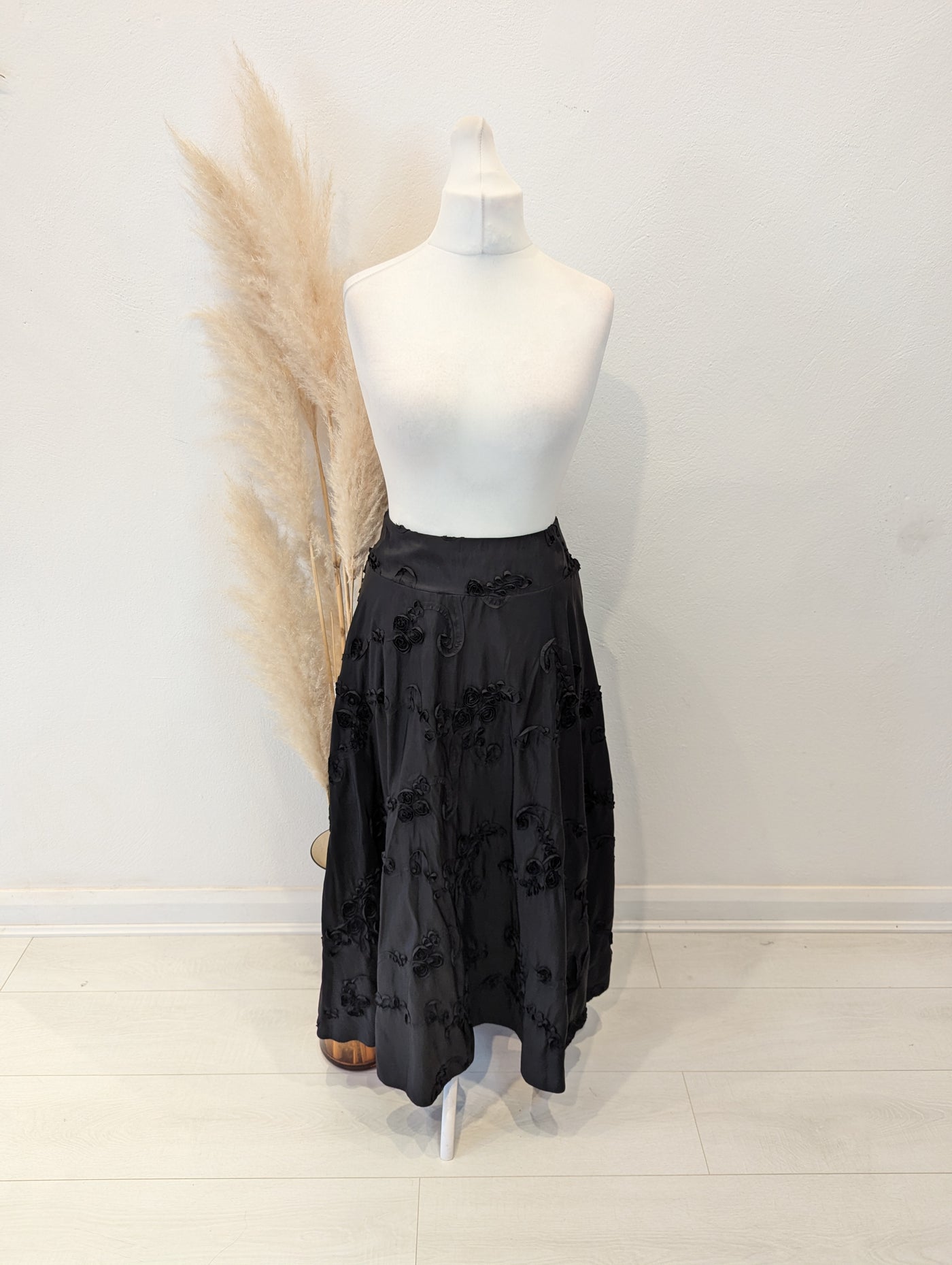 Phase Eight Black Ribbon Skirt 14