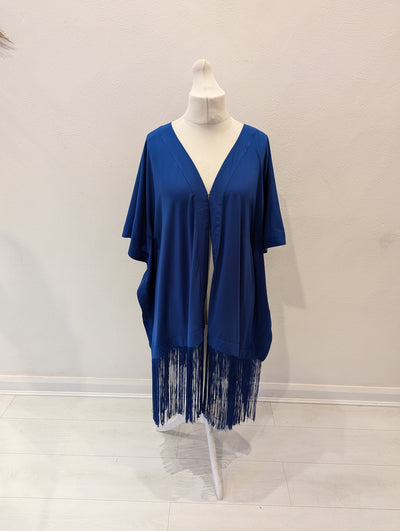 Celeb Boutique Blue Fringed Coverup