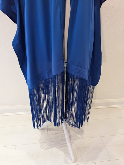 Celeb Boutique Blue Fringed Coverup