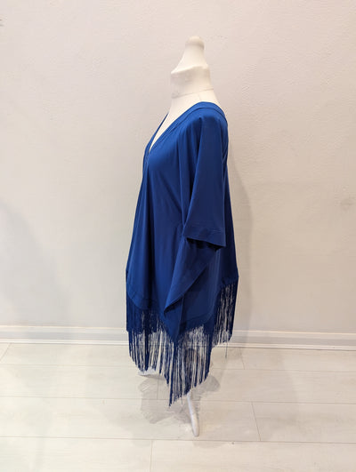 Celeb Boutique Blue Fringed Coverup