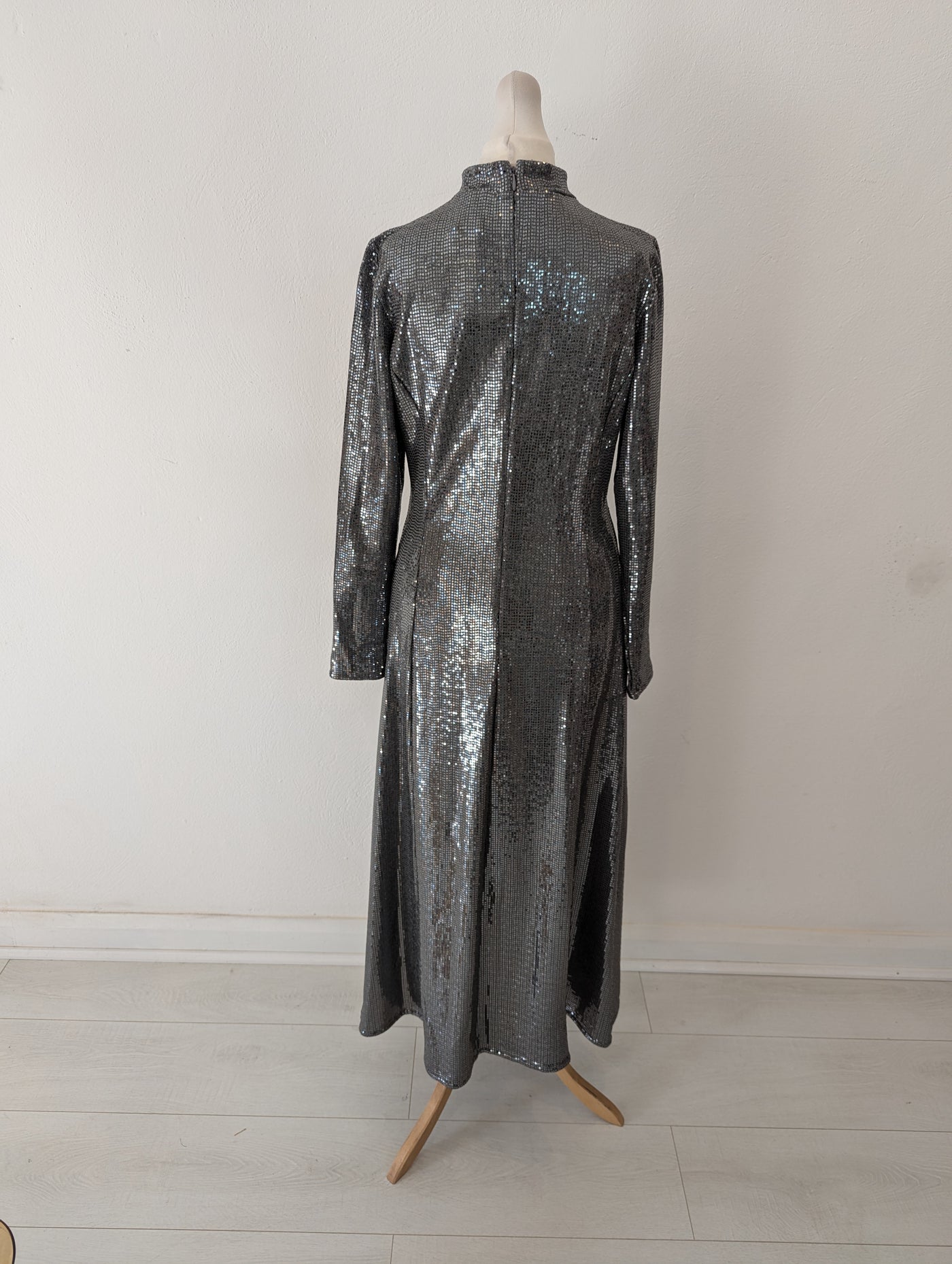 M&S Collection Silver Squin Dress 10 NWT