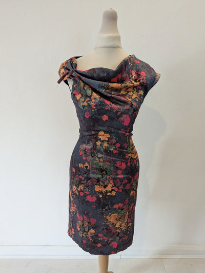 Dizingof Grey Flower print dress 8