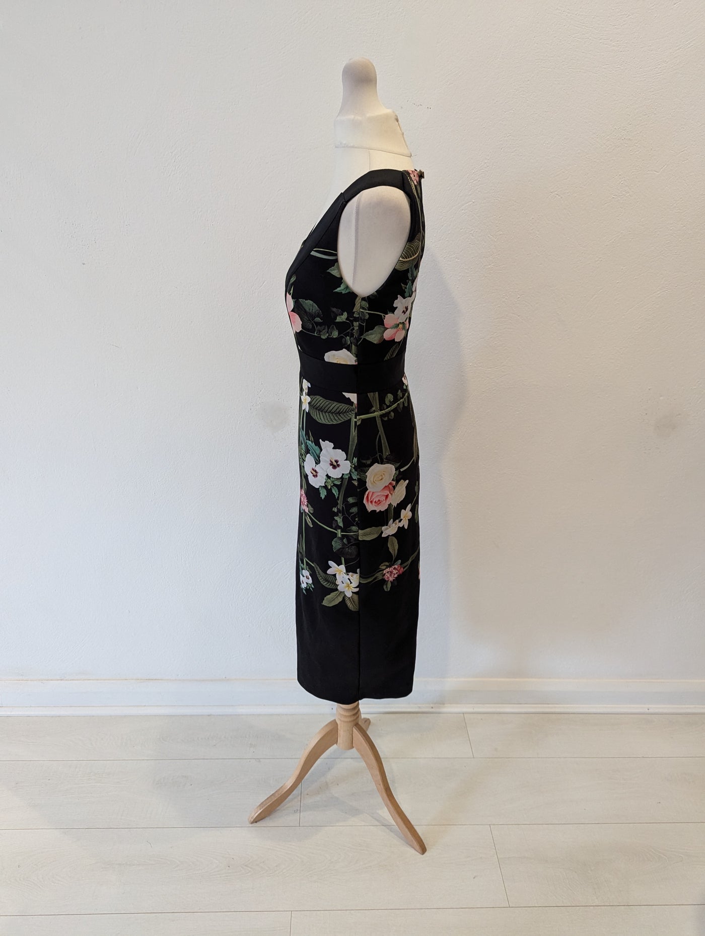 Ted Baker Black Floral dress 1