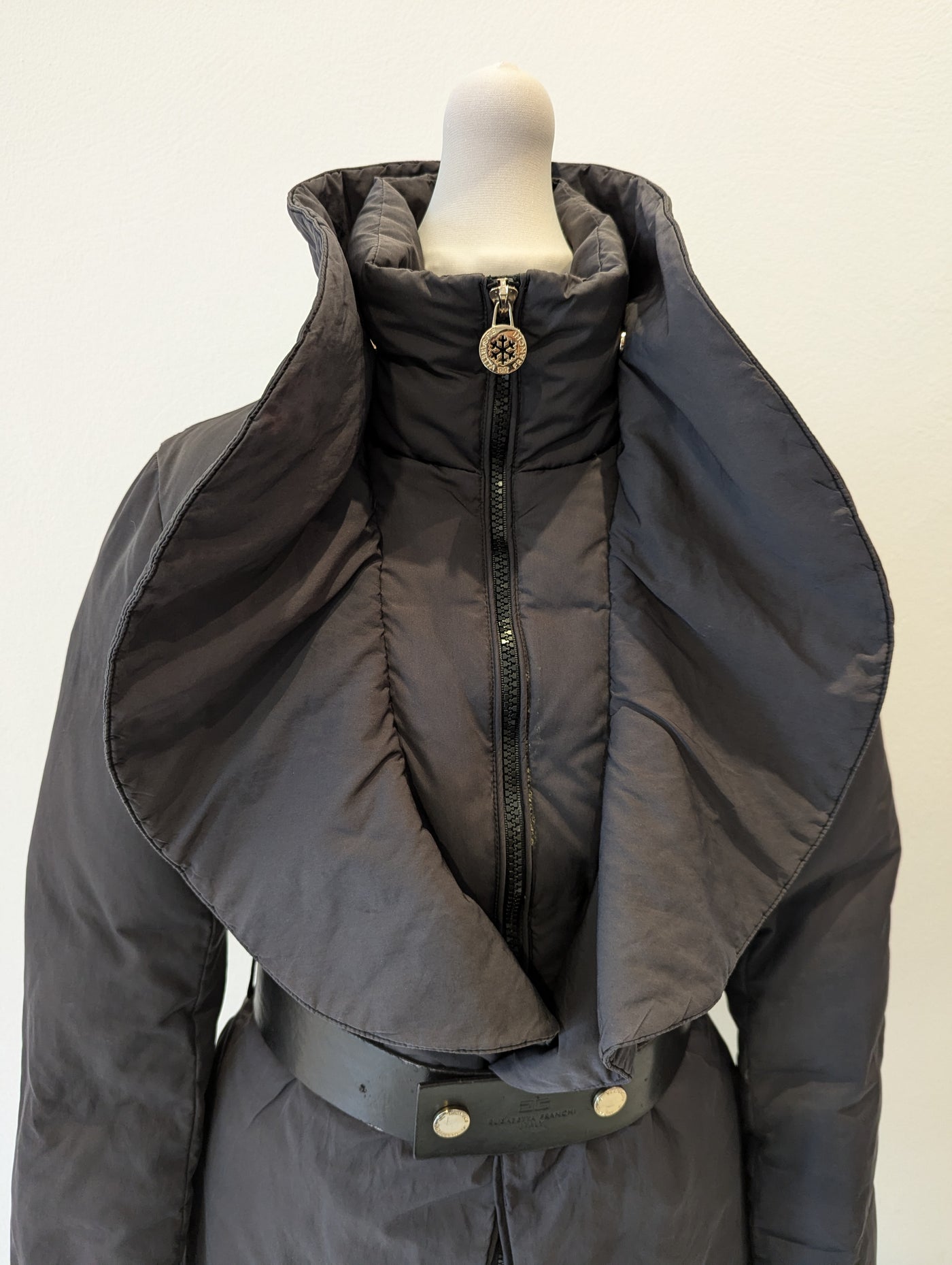 Elisabetta Franchi Charcoal Puffa Coat 40