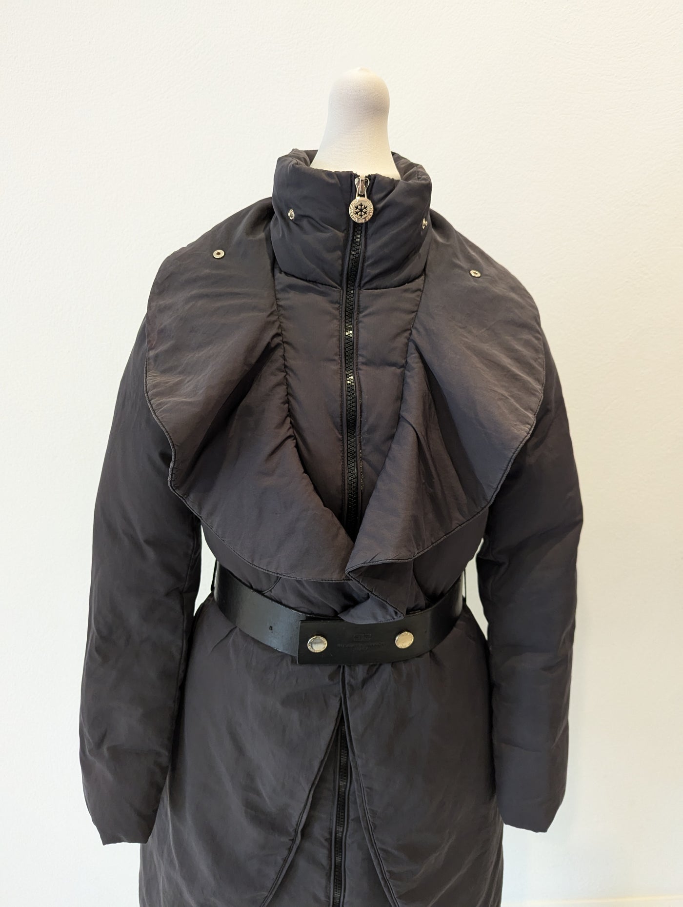 Elisabetta Franchi Charcoal Puffa Coat 40