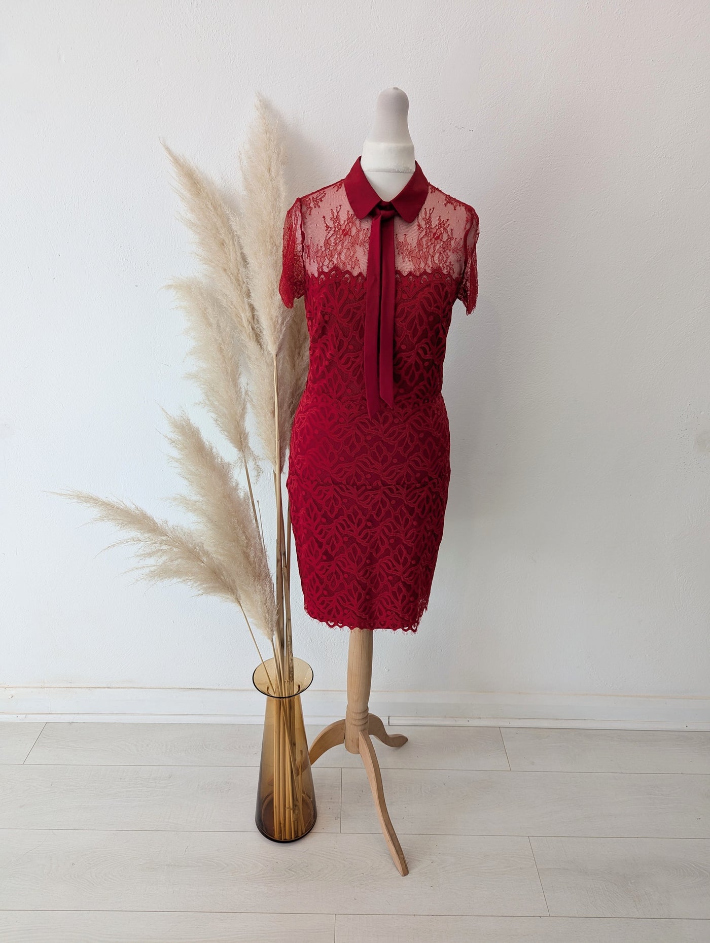 Sandro Red Lace Dress 1