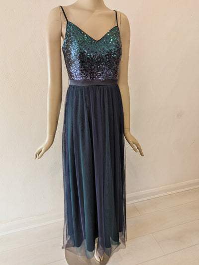 Ever Pretty Teal Tulle Maxi 8 NWT