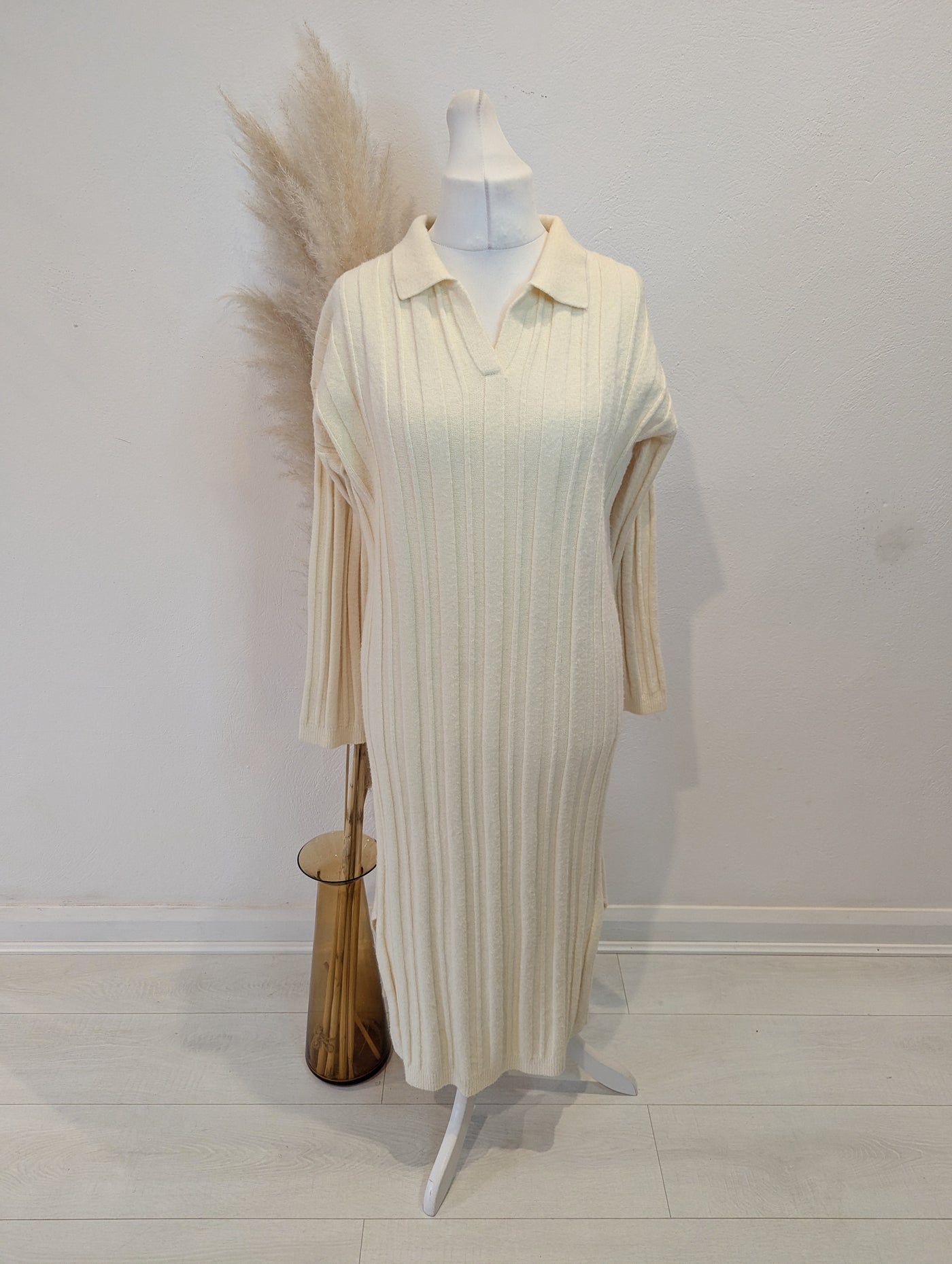 Jasminah Cream Jumper Dress S/M