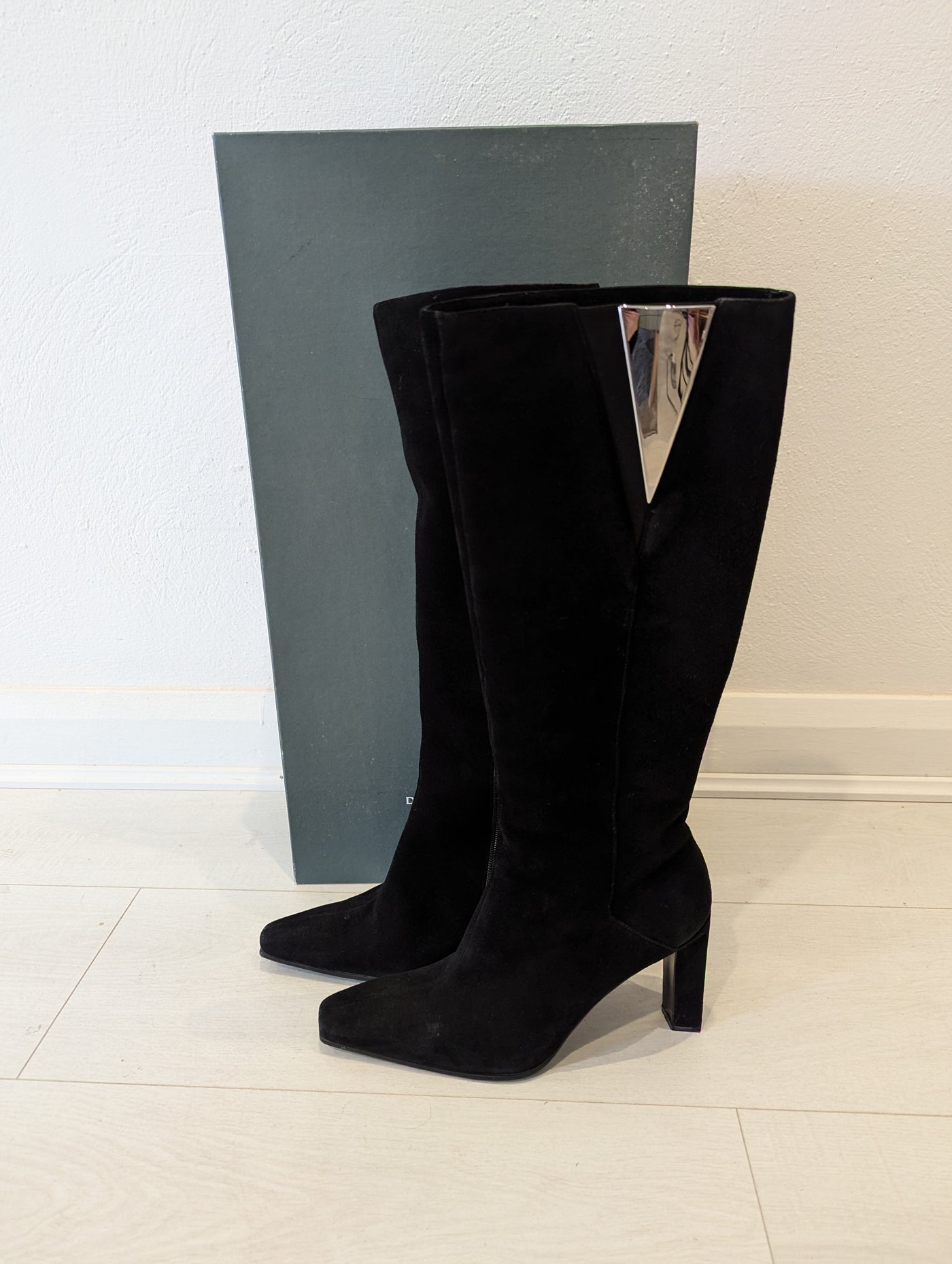 Di Sandro Black Suede Boots 5.5