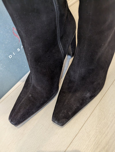 Di Sandro Black Suede Boots 5.5